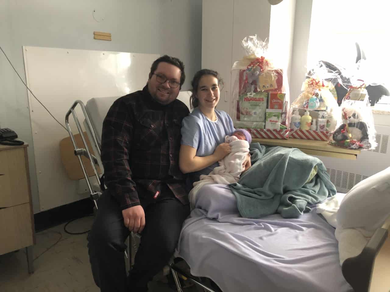 Jeanne, first baby of the year at La Pocatière hospital